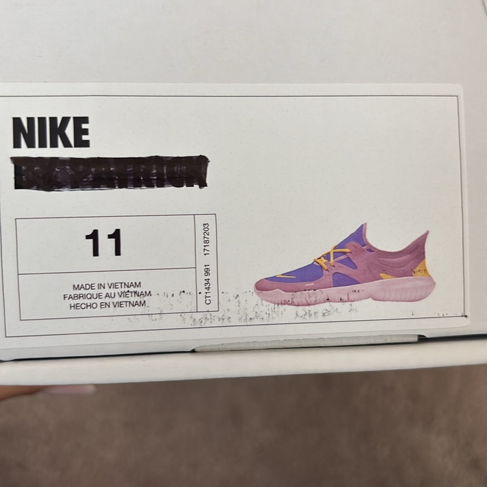 Nike By You Free 3.0 custom Blue and Gray Sneakers with Yellow Accents - Picture 9 of 9